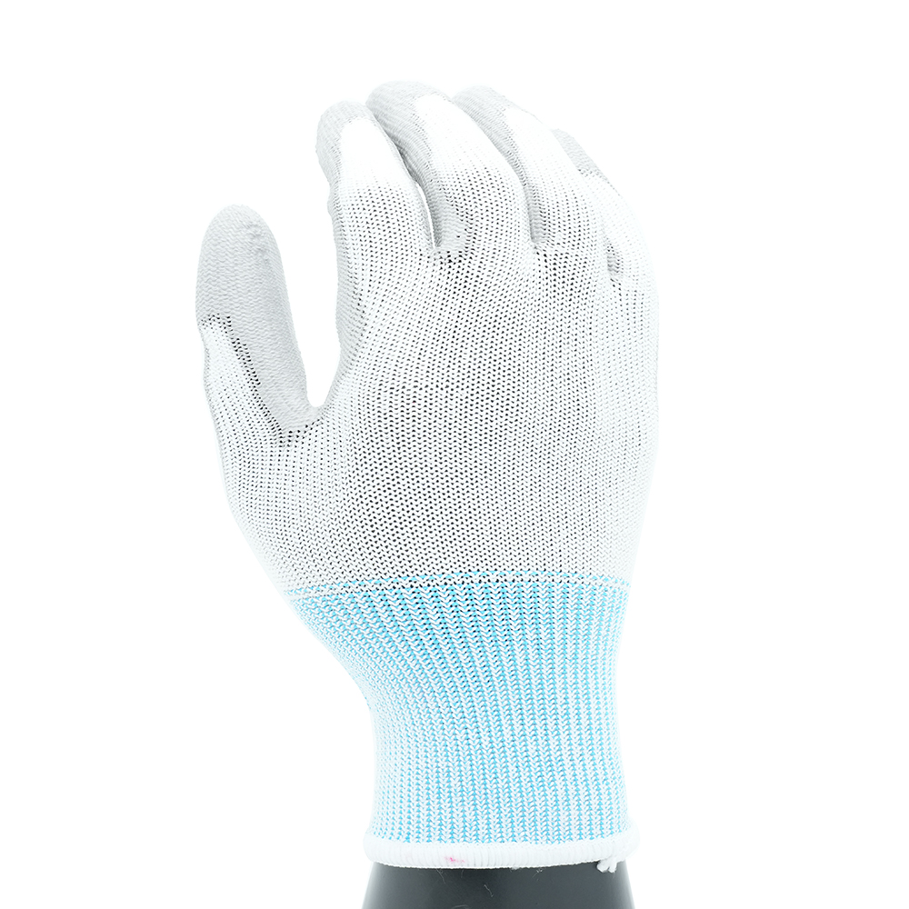 Lightweight cut resistant PU plam coated gloves